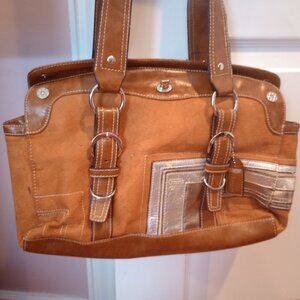 Vintage Leather  and Suede Coach Bag